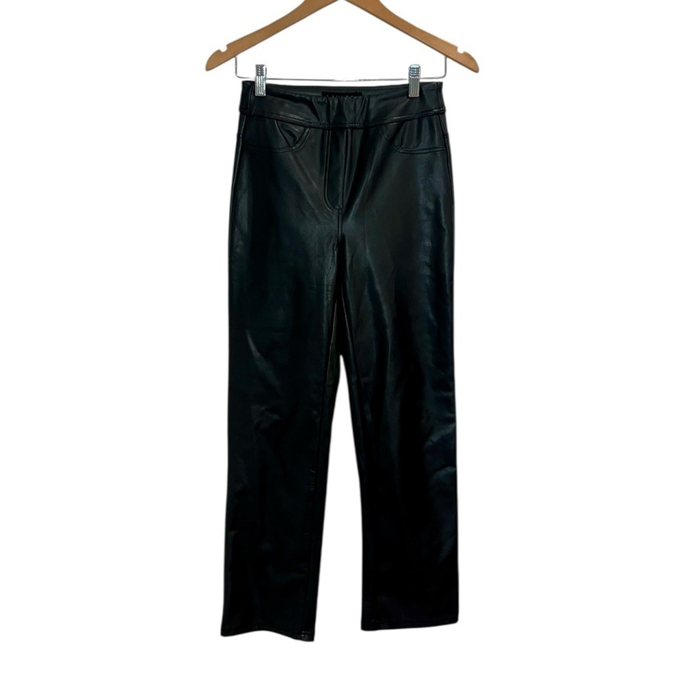 NEW Laundry by Shelli Segal Pull-On Faux Leather Pant Black - Picture 3 of 4